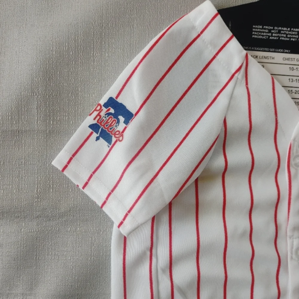 Philadelphia Phillies Striped Harper #3 Dog Jersey Shirt Size XS NEW!